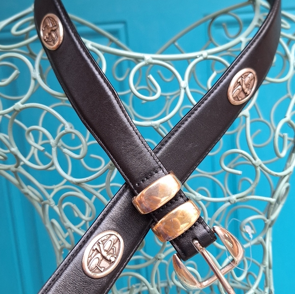 Genuine Leather GOLF Belt Mens Studded Silver Metal Buckle Golfers Logo Icon 34 - Picture 13 of 17